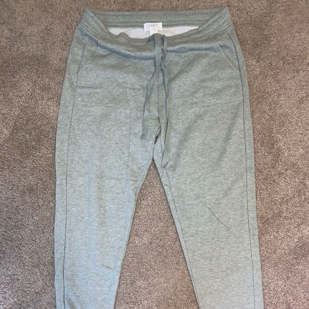 Loft lounge green joggers size M